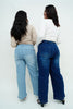 Light Blue Straight Cut Jeans (with slit)