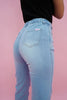 Light Blue Straight Cut Jeans (with slit)